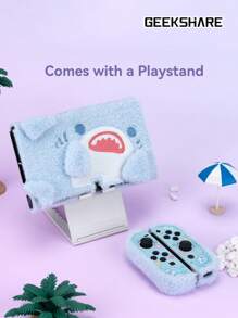 GeekShare Cute Shark Plush Protective Case Compatible With Nintendo Switch OLED