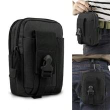 Sac de taille de téléphone durable Sac banane tactique Camouflage Pack de sport extérieur Course Pochette de rangement multifonctionnelle