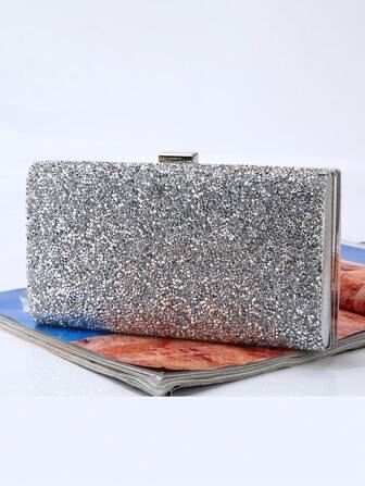 High-Quality Rhinestone Embellished Evening Clutch Bag, Handmade Party Purse