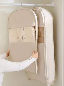 牛津布收纳袋 - 用于卧室装饰的高端悬挂式衣物收纳袋，防尘、防潮、可压缩、易悬挂 - 非常适合存放羽绒服和棉大衣