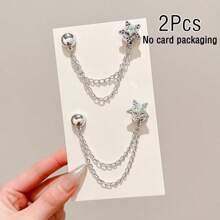 1/2/4/6 pièces Clips de chaîne magnétique pour jambe de pantalon, rallonge de pantalon réglable sans couper et support de revers, accessoires de manche anti-salissure unisexe