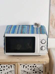 1pc Microwave Oven Decor Cover, American Kitchen Appliance Protective Cover, Home Essentials - Multicolor - View 5