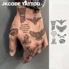 JKCODE TATTOO Waterproof Semi-Permanent Tattoos, Sketch Tattoo Hands, Necks Design, Roman Pillar, Flywheel, Owl Temporary Tattoos, Waterproof, Realistic Fake Tattoos, Botanical, Wrist Tattoos, Magic Tattoos, Lasts 1-2 Weeks, Tattoos For Man And Woman