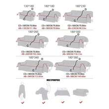Cat Anti-Scratch Non-Slip Sofa Cover 180x230cm - 黑色 - 查看 6