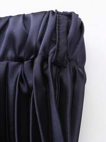 Falda plisada elegante de unicolor para mujer - Falda de tafetán ligera y cómoda