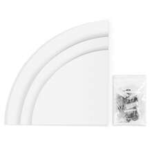 3Pcs Floating Corner Shelf Wall Mounted Storage Rack Bookshelves Home Furniture Office Decor - Multicolor - View 3