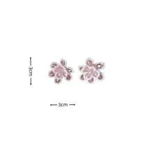 1 par de pendientes minimalistas únicos y dulces de color rosa, joyería de alta moda para el verano