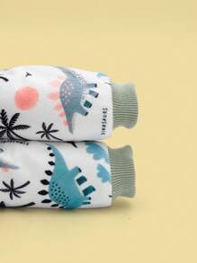 1pc Dinosaur Print Puppy One-Piece Pajamas, Adjustable Fit, Suitable For Small And Medium Dogs
