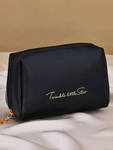 1pc Small Vegan Leather Travel Makeup Bag, Can Be Used As Wallet, Large Opening Design With Compartments And Zipper, Women's Cosmetic Organizer, Christmas Gift, Travel Essential, Women's Travel Gift, Makeup Bag, Clutch/Handbag, Cosmetic Storage Bag, Makeup Pouch, Makeup Brush Holder, Mini Makeup Bag, Large Capacity Makeup Bag, Women's Gift, Christmas Gift, Recommended Women's Gift - Multicolor - View 11