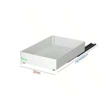 Organizer estraibile per mobiletti - Cassetti scorrevoli extra forti con pellicola adesiva per stoccaggio in cucina e mobiletti, design in plastica bianca multicomparto per spezie, utensili e stoviglie, per mobiletti da cucina