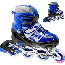 Adjustable Quad Roller Skates, Roller Skates For men And women, Size 30-41, 4 Wheel Skates Adjustable Sizes, Red/Blue Color. Adjustable Inline Skates Size 30-41 Adult Fitness Skates Roller Roll Skates Wheels Roller Funates Size 30-41 Adult Fitness Skates Roller Rolls Wheels, Roller Funates 有作品, . - 藍/紅 - 查看 11