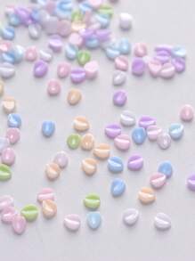 120pcs Petals Flower Nail Charms With Rhinestones And Pearls Floral Nail Art Accessories DIY Art Supplies For Women And Girls Nail Jewelry