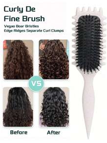 1pc/2pcs New Curling Brush, Brush Define Styling Brush For Curly Hair, Effortlessly Defined Curls, Waves & Coils, Reduces Frizz, Suitable For All Styles And All Women's Curling Hair