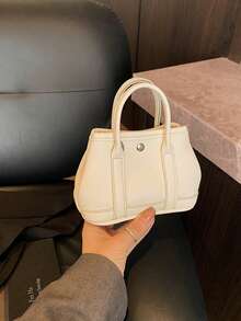 1pc Fashionable High-End Solid Color Small Handbag For Girl, Stylish Mini Bucket Bag, High-End Simple Texture, Versatile Handbag Messenger Bag, Sweet And Cute Style, Can Be Carried By Hand Or Across The Body, Suitable For Going Out Shopping, Daily Use, Multiple Pockets And Large Capacity, It Is A Good Choice For Gifts - Fashionable Sweet Handbag - View 13