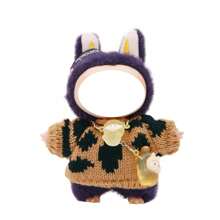 Muñeco de peluche con llavero de caja ciega de 17 cm con conjunto de ropa interior, vestimenta diaria linda (muñeco no incluido, accesorios aleatorios)