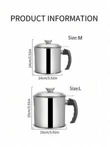 1pc Stainless Steel Oil Storage Can With Leak-Proof Seal & Ergonomic Handle - Reusable Oil Container For Frying, Baking, Cooking - Easy-Pour Spout, Durable Kitchen Essential, Baking Essentials Modern Kitchenware Filtering Mechanism