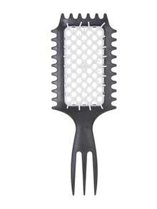 卷发刷定型卷发湿卷发刷 1 件，小麦秸秆软毛梳子带叉，1 件发刷卷发顺发刷减少头发拉扯和卷发分离材料，圆形顺发器，塑形和造型工具，适用于男女女孩卷发定型发刷，适合所有发质 - 免费，不断裂，非常适合在家或沙龙造型 - 彩色 - 查看 15