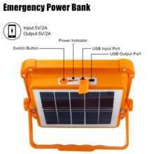 Tragbare Solar-LED-Arbeitsleuchte, 2400mAh wiederaufladbar, 5 Beleuchtungsmodi Scheinwerfer, geeignet für Stromausfall, Autopflege, Camping, Baustelle