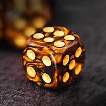 Black And Gold D&D D6 Dice Set, Tabletop Games Pieces For RPG - Multicolor - View 3