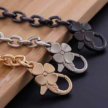 Bag Chain Strap Replacement Purse Chain Shoulder Bag Straps Handbag Purse Handle Chains Flower Floral - Gold - View 4
