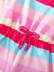 3pcs/Set Girls Casual Strap Jumpsuit, More Options, Versatile Shorts, Breathable For Summer Vacation