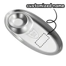 1PC Customized Snack Plate French Fries Elliptical Plate Simple Dip Plate Seasoning Plate