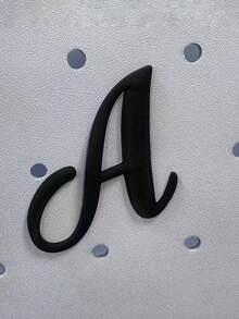 1pc Black Letter Beach Bag Accessory Decoration Pendant Insert Pocket Accessory, Letter A-Z, Suitable For Women's Rubber Beach Tote Bag, EVA Bag, Personalized Handbag, 3D Letter DIY Bag, Y2K Sticker - Black - View 14