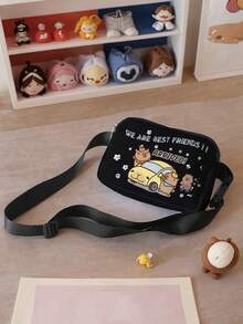 1pc Cartoon Cute Capybara Pattern Waist Bag Chest Bag, Multi-Function Lightweight Simple Waist Bag, Suitable For Girls/Boys Outdoor, Hiking, Travel And School, Creative Gift For Friends, Girl Birthday, Christmas, Graduation, Very Suitable For Students And Friends - Multicolor - View 5