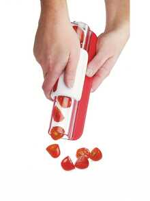 1pc, Cherry Tomato Slicer, Grape Slicer, MultiFunctional Grape Cutter, Small Fruit Cutter, Grape Kitchen Accessories, Cake Decoration Tool, Fruit Slicer, Kitchen Tools Kitchen Accessories - Multicolor - View 5