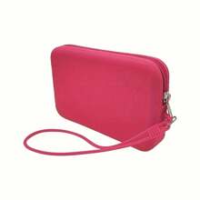 Small Silicone Cosmetic Bag, Coin Purse Lipstick Clutch, Cosmetics Storage Pouch, Portable Minimalist Toiletry Bag,For Holiday Beach, Bathroom Collection, Bedroom Collection, Large Capacity