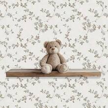 1 Roll Self-Adhesive Wallpaper, Classic Elegant Floral Pattern Textured Wallpaper, White Background Botanical Flower Design, Removable, Waterproof, Non-Sticky, Seamless Pattern, Easy To Apply, Suitable For Home Decor, Rental Decoration, Kitchen, Bedroom, Living Room, TV Background, Furniture Renewal, Straight Line Matching, Multiple Sizes - Multicolor - View 3