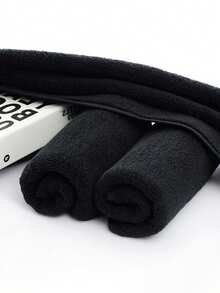 3 条/包 厚 120gsm 黑色毛巾，35x75cm/13.78x29.53 英寸，面巾，干发巾，毛绒吸水，快干，不起毛，防褪色，男女通用简约风格，适用于浴室、家庭、酒店、健身房、桑拿、厨房、瑜伽、美容院、游泳、清洁、母亲节礼物