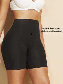 1件装女士塑身腰部无缝提臀塑形衣带衬垫连衣裙增肌塑身衣，圣诞连衣裙内衣收腹平腹紧身裤内裤短裤内衣三角裤腰部训练器臀部衬垫假垫臀部塑形器 - 黑色 - 查看 5