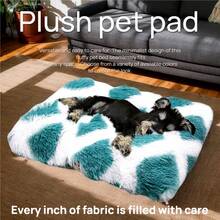 1PC Washable Plush Pet Crate Bed For Dog Pet Mat Bed For Cat Fluffy Comfy Pet Sleeping Mat Warm And Comfortable Soft Long-Hair Fluffy Pet Bed For Large, Medium, Small Dogs Breeds,Please Arrange It By Hand Before Use, And It Is Recommended To Buy One Size Larger. - Multicolor - View 11