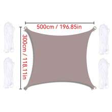 矩形遮阳帆,防水,98%紫外线防护,方形/三角形遮阳篷,适用于庭院、花园、游泳池、户外露营 - 彩色 - 查看 41