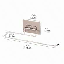 1 pieza Estante de acero colgante para pañuelos de puerta o gabinete, adecuado para otros lugares como la cocina, la sala de estar, el baño, etc.