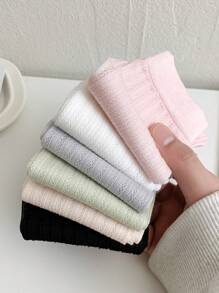 1 Pair Women's Solid Color Mesh Socks, Fashion Thin Breathable Versatile Candy Color Over-The-Knee Socks