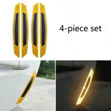 Car Shaped Door Decor Stickers, Reflective Warning Strips, Car Reflective Markings, Side Door Scratch Protection Stickers, Anti-Collision Stickers, Car Reflective Strips