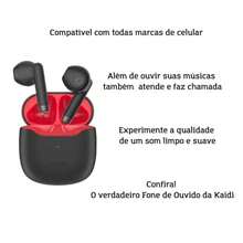 KAIDI KD-771 TWS Wireless Bluetooth Earphone With Touch Control, Version 5.1, Up To 4h Of Music - 黑色 - 查看 3