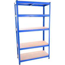 5 Tier Racking Shelf 59x27.5x11.8 Inch Garage Shelving Storage Shelves Unit 1.5M Higher Workshop/Commercial/Industrial/Kitchen Utility Rack Shelf Organizer (Blue, 150X70X30CM) - Blue - View 2