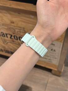 Correa de silicona magnética compatible con Galaxy Watch 3/4/5/6, GT4/3, Garmin, Amazfit en tallas 18 mm, 20 mm y 22 mm