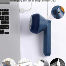 Épilateur électrique, Rasoir portable rechargeable pour tissus, Élimination rapide et efficace des peluches, des boulochages sur les meubles, les tapis, les pulls (bleu intense)