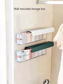 1PC Wall-Mounted Storage Box Drawer Underwear Organizer Divider, Wall Mount 6 Cell Drawer Storage Boxes And Plastic Organizers For Lingerie, Socks, Ties, Data Cable, Spices Organization