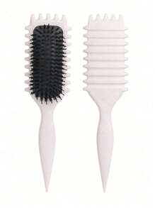 1pc/2pcs New Curling Brush, Brush Define Styling Brush For Curly Hair, Effortlessly Defined Curls, Waves & Coils, Reduces Frizz, Suitable For All Styles And All Women's Curling Hair