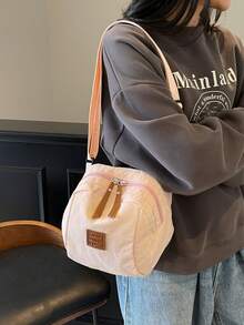 Women Crossbody Bag Small Round Shoulder Bag Daily Casual Retro Lightweight Crossbody Shoulder Bag Versatile Outdoor Bag Simple & Elegant - Multicolor - View 7