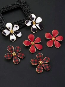 1 Paar plüschige Leoparden-Blumen Ohrringe, modisches, zierliches, einzigartiges Design, personalisierbar, vielseitig für täglichen Gebrauch und Tragen, Herbst/Winter