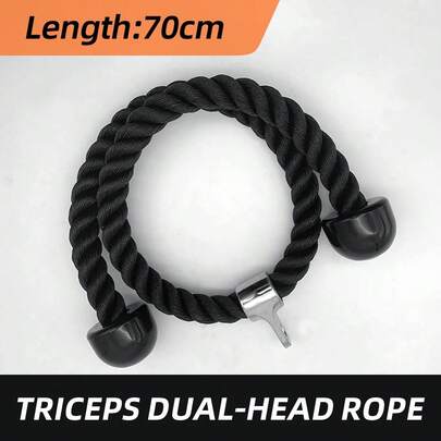 DDCAQIOUA Bizeps-Trainings-Doppelkopf-Zugseil, dickes Doppelkopf-Seil, Fitnessstudio-Zubehör Doppelkopf-Trizeps-Push-Down-Seil-Oberflächen-Zuggriff, Fitnessstudio-Essenzial