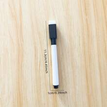 1 Pza Pizarra blanca de doble cara no magnética, pizarra blanca borrable y escribible, con bolígrafo, borrador, borde de 7 colores, tamaño A4 para dejar mensajes importantes en la oficina