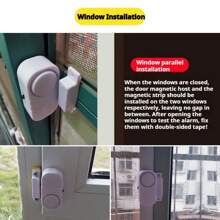 1 件白色智能门窗防盗报警器，多功能家用门磁报警器，高分贝警报，长待机迷你便携式防盗装置，适合独居女性，无需钻孔安装，适用于家庭和商店