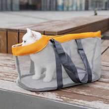 1 Stück Tragetasche für Haustiere, atmungsaktive tragbare Umhängetasche zum Tragen für Katzen & Hunde, faltbar und belastbar